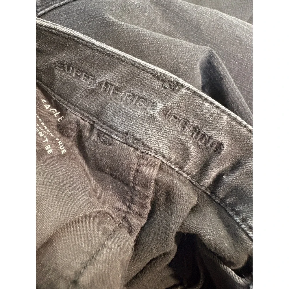 American Eagle‎ Super Hi-Rise Jegging Black 360 Next Level Stretch Jeans 24 Reg